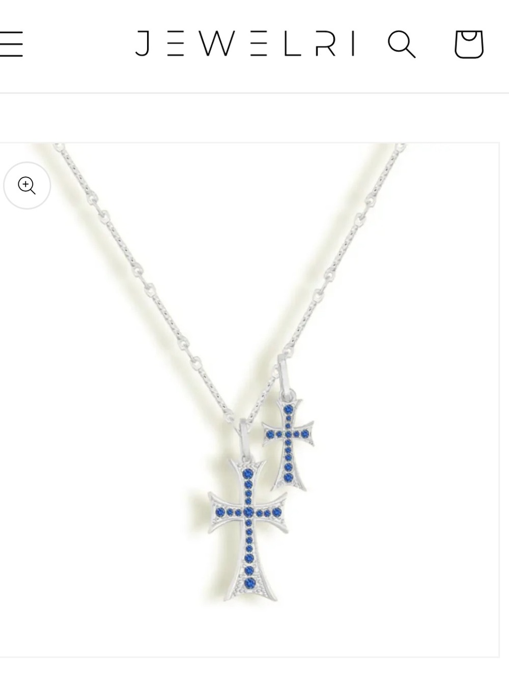 Double cross necklace